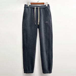 VIPIN | กางเกงกีฬาผู้ชายหนาป้องกันลมระดับน้ำมัน 9 ชั้น กางเกงขายาวทรงตรงเอวยางยืด ทรงลำลอง สไตล์อเมริกัน แฟชั่นฤดูใบไม้ร่วง/ฤดูหนาว