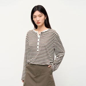 DESIGNICE | Striped Casual Loose Tshirt