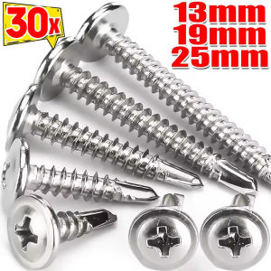 Stainless Steel Self Drilling Screws Round Washer Screws Fastener Phillips Truss Head High Strength Corrosion Self-Tapping Screw