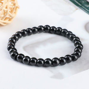 Natural Imitation Obsidian Crystal Bracelet Minimalist Men and Women Ethnic Style Bead Bracelet Hand Jewelry Factory Original Design