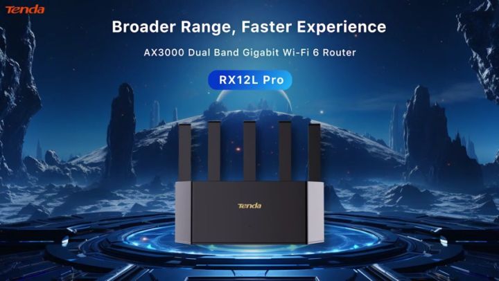 Tenda RX12L Pro Gigabit เราเตอร์ AX3000 Dual Band Wifi 6 Router เร้าเตอร์ไวไฟ 2.4G / 5GHz