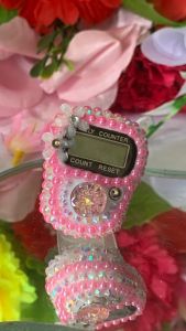 tasbih digital swarovski hias HALF bunga akrilik