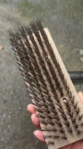 Chổi Sắt Chà Rêu Tay Cầm Inox Dài 130cm Chà Sân Vườn Vệ Sinh Nơi Rêu Bám Bẩn Kích Thước 20cm 30cm 50cm