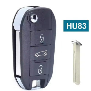 KEYECU P/N: 98 139 654 77 Flip HUF8435 Smart Remote Key Fob for Peugeot 208 2008 308 508 Citroen C3 C4 C5 4A AES Chip 433.92FSK