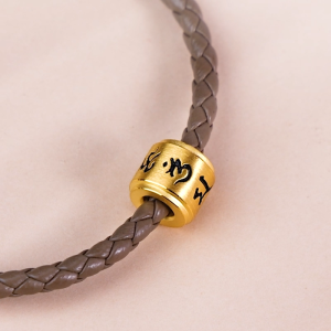 Chow Sang Sang  周生生 999 Gold Charme  Om Mani Padme Hum Charm for Women & Men 96359C  (Bracelet Not Included)