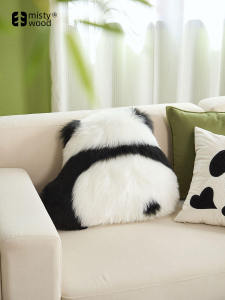 หมอนอิงรูปแพนด้า หมอนตกแต่งห้องนอน โซฟา หมอนรองเท้า ของขวัญวันเกิด สไตล์การ์ตูนน่ารัก หมอนอิงรูปดอกไม้