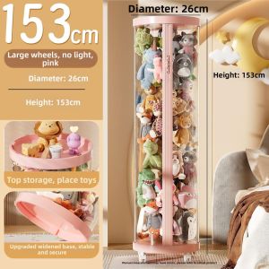 HUAZINIAO | Transparent Portable Storage Bucket For Dolls Zip And Snap Design