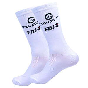 10 Colors White FDJ Socks Men Women UAE Team Mid-calfFootball Socks Round Cup Anti Slip Running Soccer Socks Sporting