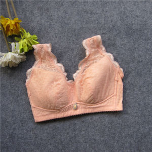 Wireless Full Coverage Comfortable Side Gathered Vest Style Bra for Plump Mothers Underwear Intimate Apparel Brand Unknown
