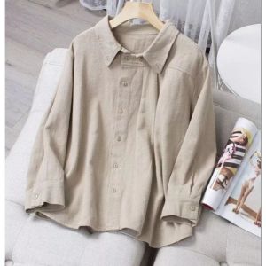 Atasan Wanita Linen Blouse JANE Kemeja wanita Linen Lengan Panjang