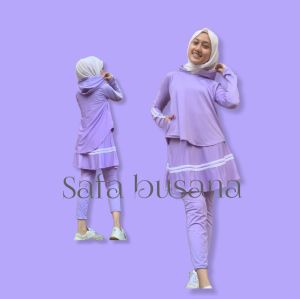 ONESET OLAHRAGA | SETELAN WANITA SENAM GYM  FITNES  BERSEPEDAH ZUMBA | ROK LEGGING SETELAN MUSLIMAH
