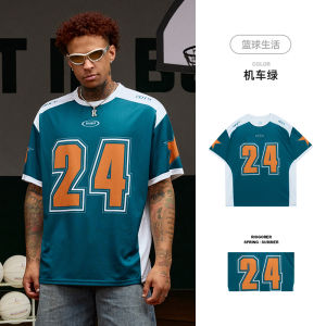 Rigorersports Mens round Neck Short Sleeve T-Shirt Breathable Cotton Polyester Blend Spring Summer Training Fitness Running