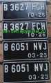 1set plat nomor motor. 