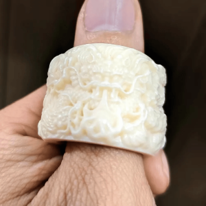 Ivory Nut Carved Dragon Pattern (Five Dragon Playing Beads) Hand Pieces Pendant Thumb Ring Ring Hot Sale Popular Ornament Trendy Men