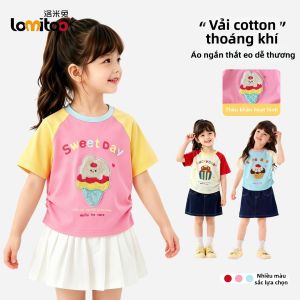 Lomitoo | Áo Thun Nữ Màu Dopa Ngọt Ngào Mỏng Thoáng Khí