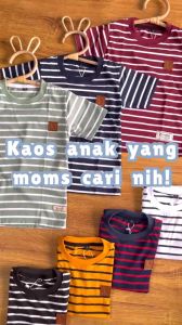 Baju Anak Motif Garis Zunior Usia 1-10 Tahun 7 Pilihan Warna