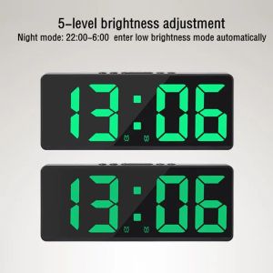 Multifunctional LED Number Clock Color Nightlight Temperature Calendar Alarm Large Digital Electronic Backlight Home Decor