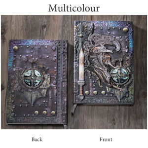 Vintage 3D Embossed god of war A5 Notebook Hardcover PU Cover 100 Sheets/Book Horizontal Line Page Office Learning Diary QP-82