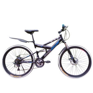 Mountain Bike 26 24 Inch Dual Shock Dual Disc Brake with Rear Seat Can Carry People Gear Shifting Off-Road Cycling Bicycle