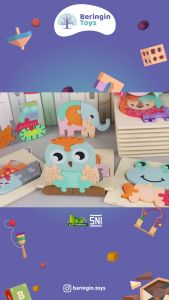 Beringin Toys Mainan Edukasi - 3D Jigsaw Puzzle / Puzzle 3D / Mainan Anak anak / Mainan Montessori anak / Mainan Kayu / Puzzle Anak / Mainan Anak