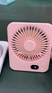 Outdoor Camping Portable Handheld Fan Digital Display USB Charging Wall-Mounted Dual-Purpose Ultra-Thin Mini Folding Desktop Fan