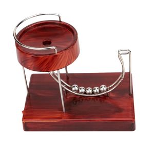 Perpetual Motion Machine Kinetic Art Perpetual Movement Art Motion Inertial Metal Automatic Creative Jumping Table Toy Red