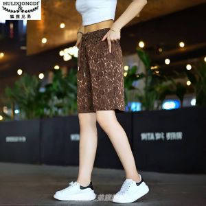 2025 Summer New Mens Ice Silk Cool Feeling Thin Five-Quarter Sports Shorts Casual Loose Fit Urban Fashion Quick Dry Beach Pants
