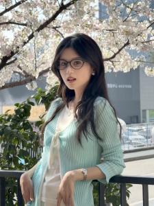 Mint Green Thin Knitted Spring Cardigan Womens Short Style Korean Version Fake Two-Piece Knitwear Jacket Lightweight Outerwear