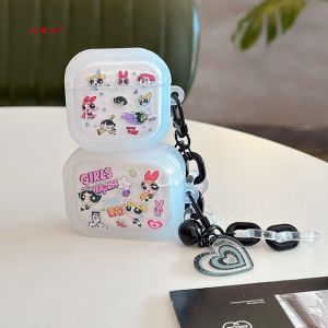 Cute Girl Style Protective Case for Apple Wireless Bluetooth Earphones Airpods Pro2 3/4 Transparent Soft Anti-Fall Cover