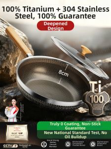 YIYIPAI | Non-stick Titanium Stainless Steel Frying Pan
