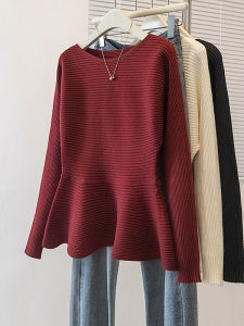 AIYITI | Áo Knit Màu Đỏ Rượu Plus Size Thời Trang