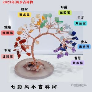 【SNC】七彩风水吉祥树 风水摆件品 办公司书桌家里 财运人缘 Crystal Tree Pokok FengShui Accessories