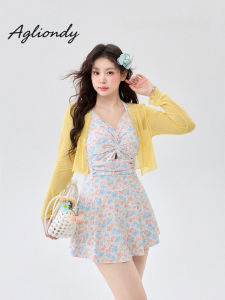 Agliondy | Plus Size Slimming Swimsuit for Hot Springs