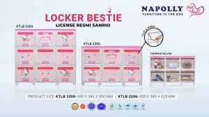 LOCKER BOX NAPOLLY LEMARI PLASTIK TRIPLE FLIP SUSUN 3 / MEJA TV PLASTIK SERBAGUNA [CLBBOX]