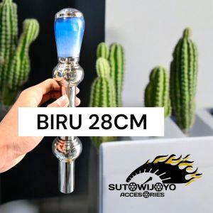 Tuas Tongkat Shift Gear Knob Manual Persneling Mobil/Truck Universal Stainless Steel Akrilik