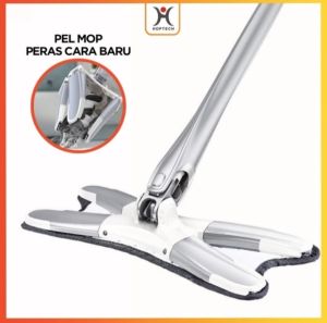 Alat Pel Praktis Tanpa Peras X Shaped Mop