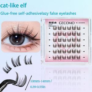VelvetLash【Local Stock】6 Rows of Single Cluster Glue-free False Eyelashes Naturally Enlarge the Eyes Soft False Eyelashes For Daily Date Party