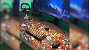 (Bisa COD) TaffGO Alas Mouse Gaming Motif Keren Gaming Mouse Pad Street Grafitti Desk Mat