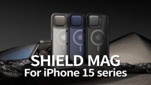 i-Blason Shield Magnetic iPhone 15 Pro Max 6.7" Case Drop Protection Pure Clear Magnetic Transparent Cover With Built-in Camera As Kickstand