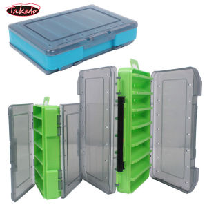 TAKEDO JYL02 Portable Fishing Lure Storage Box Fisherman Tackle box Two Sides Waterproof Carp Fishing Tool Boxs For Wobblers
