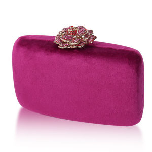 Hot Selling European & American Style Luxury Rhinestone Evening Bag Elegant Velvet Clutch Purse for Women Chain Shoulder Handbag for Party & Formal Gown