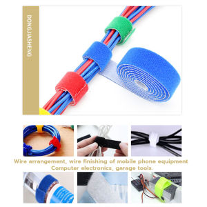 Talao 5m Nylon Tape Cable Organizer Tearable Cable Ties Strap Reusable Back to Back Nylon Straps Magic Rope