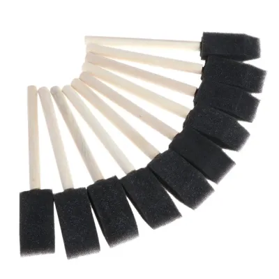 10/20 Pcs Foam Paint Brushes Sponge Brushes for Varnishes Reusable Sponge Brushes with Wood Handles for Painting Staining