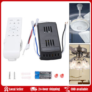 Ceiling Fan Remote Control Kit Ceiling Fan Receiver Remote Control Drop Proof ABS 6 Speeds Timer Long Distance for Replacement Ceiling Fan Controller Receiver ABS Ceiling Fan Remote Control Kit Drop Proof 6 Speeds Long Distance Timer for Home