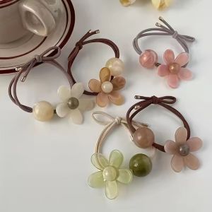 3Pcs New Fashion Women Sweet Hair Tie Set Cute Flower Elastic Hair Bands Hair Ropes Scrunchies Headwear Hair Accessories