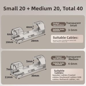 Wire Management Cable Organizer Adhesive Wall Clips