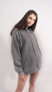 KIZARU Hoodie Sweater Little Logo MISTY GREY