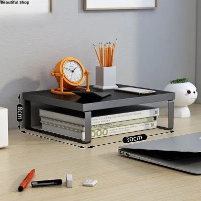 Desktop Multi-layer Storage Rack Iron Art Office Desk Organizer Bookshelf Increased Height Table Surface Bearing Capacity
