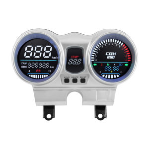 RYSJM | 12V Motorcycle LED Tachometer 13K RPM Digital Meter Speedometer Odometer Voltage Gauge For Honda CBX250 CBF250 Twister 2001-2008