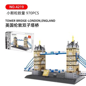 World Famous Building Fish Tail Lion Model Building Blocks Assembly Toy Desktop Ornaments Small Particles for Boys And Girls